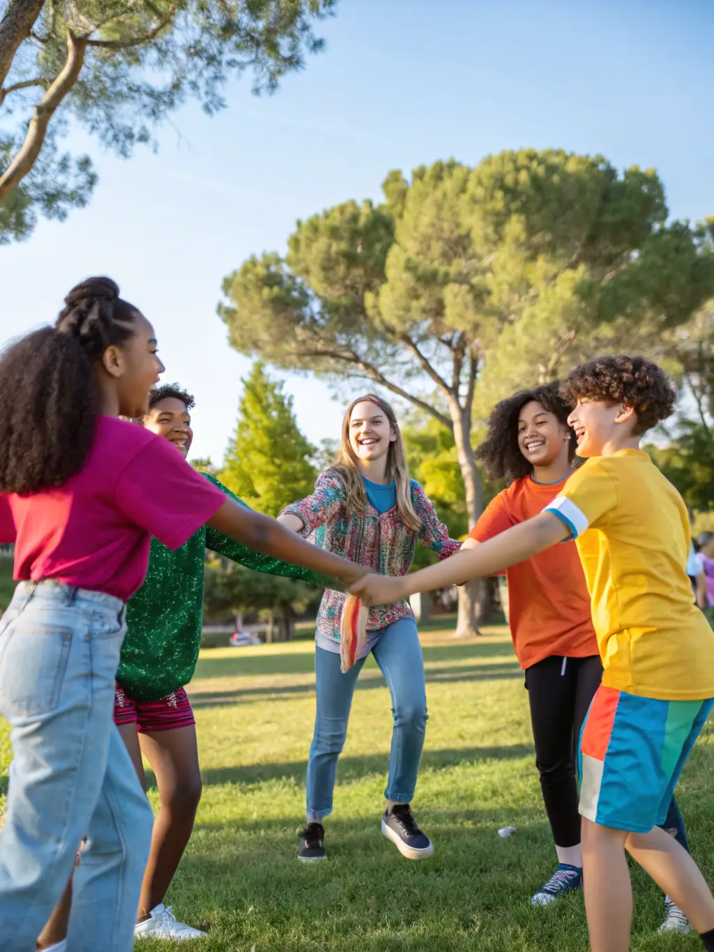 A vibrant scene from an MPEF-sponsored youth event in Paris, featuring young people engaged in activities that promote spiritual growth and positive values.